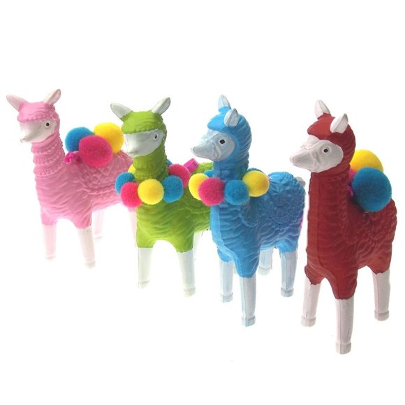 Alpaca Ornaments Colorful Christmas Tree Hanging Gift Lot 4 Llama Car Home Decor - Picture 1 of 2